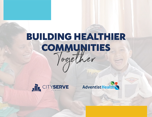 CityServe's Adventist Health proposal cover about building healthier communities.