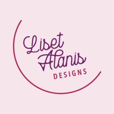 A round and creative logo concept for Liset Alanis Designs.