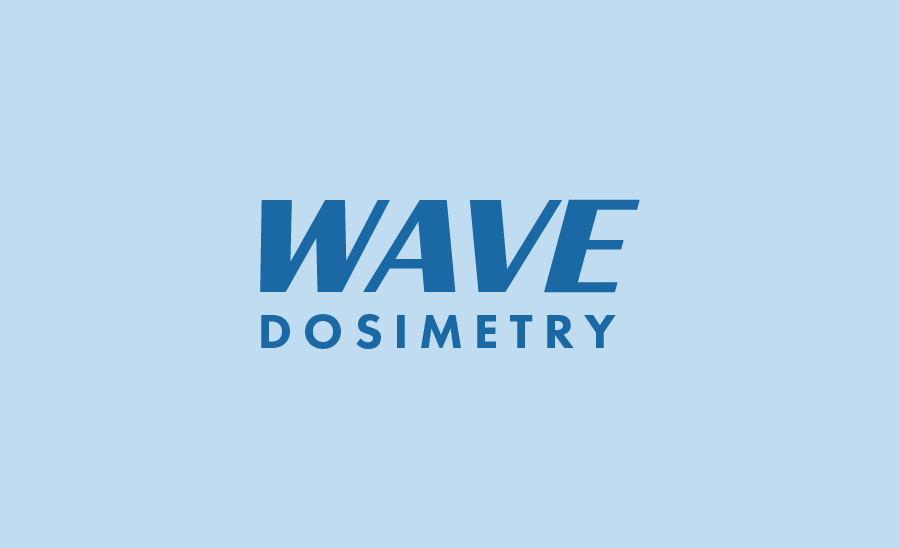 A blue Wave Dosimetry text logo.