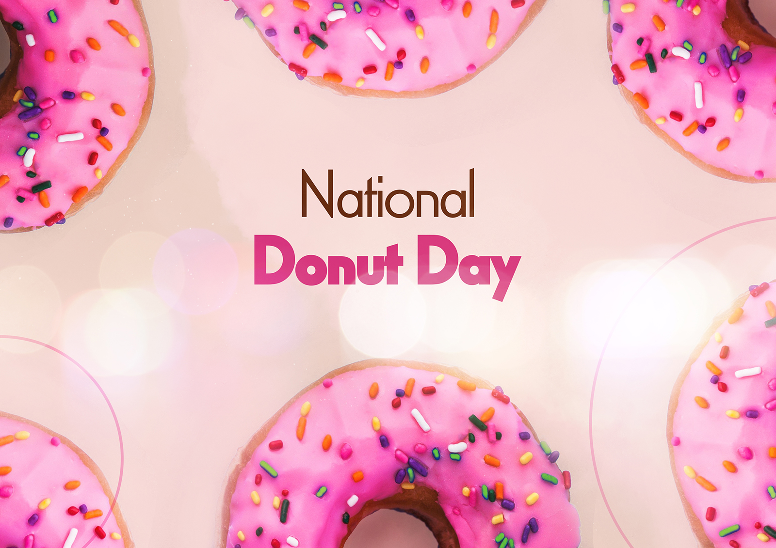 National Donut Day banner.